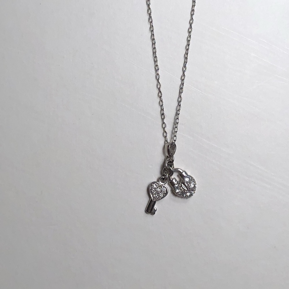 Heart and key necklace